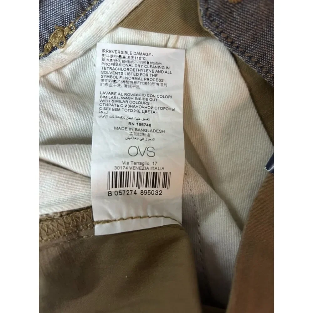 Piombo Italy Men's NWT Toast Tan Stretch Cotton Flat Front Shorts Sz IT 50/US 34